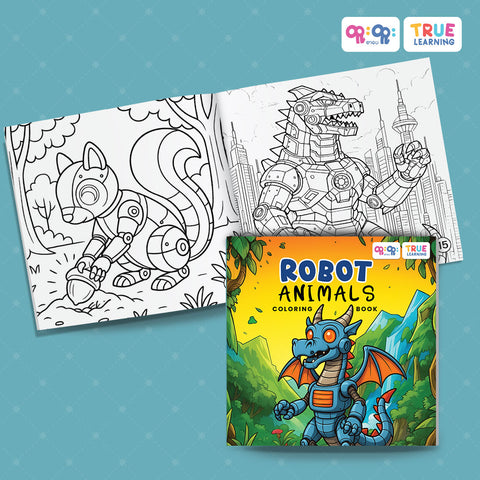 Robot Animals Coloring Book