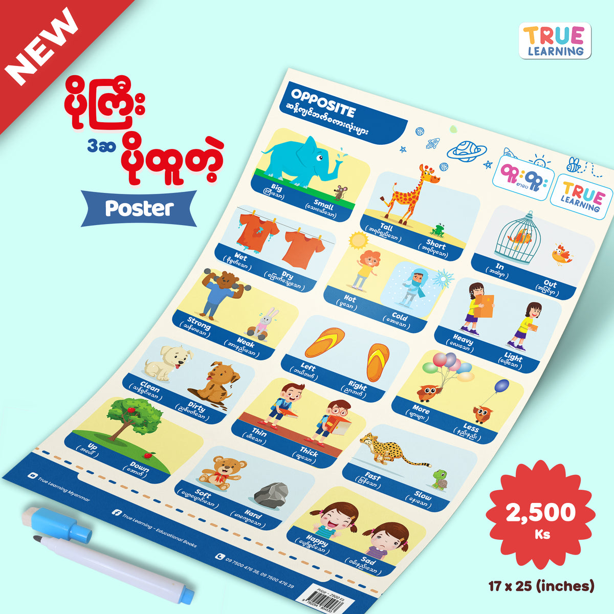 Opposite Poster – True Learning Books - ထူးထူးစာပေ