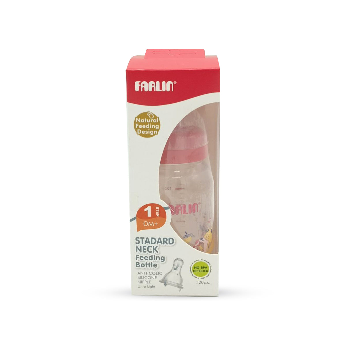 Farlin Standard Neck Feeding Bottle 0M+ (120ml)