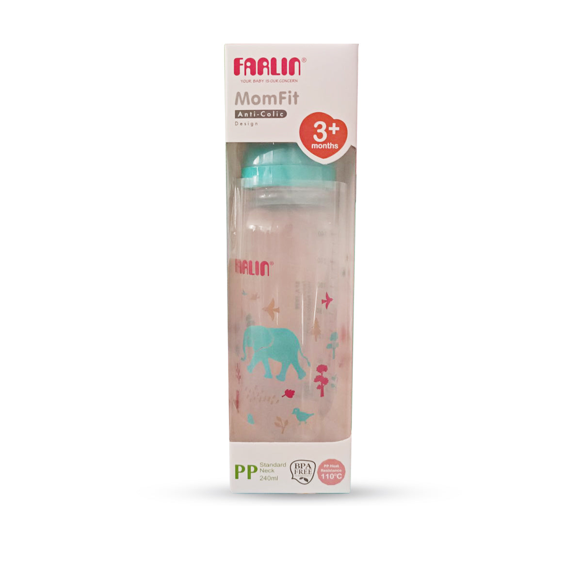 Farlin PP Standard Neck Feeding Bottle 3M+ (240ml)