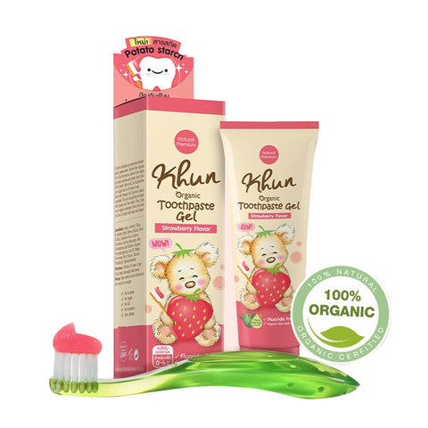 Khun Organic Toothpaste Gel Strawberry (40g)