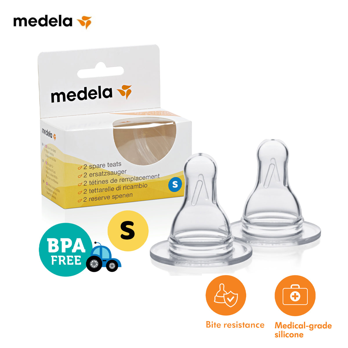 Medela - Spare Teasts Slow Flow
