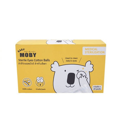 Baby Moby - Sterile Cotton Balls (4 balls x 20 packs)