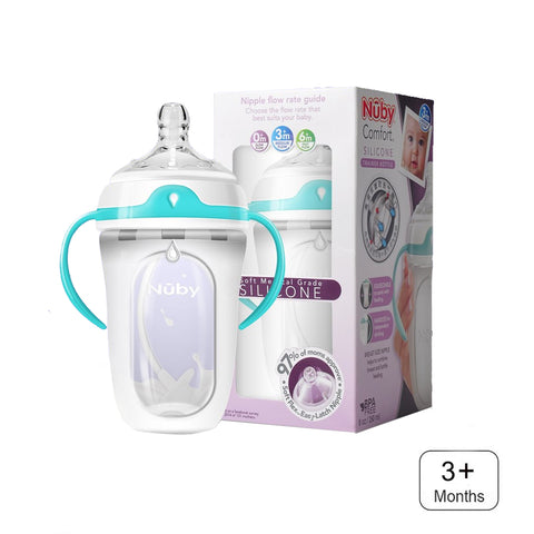 Nuby- 360° Silicone Comfort Bottle 3M+ (250ml)