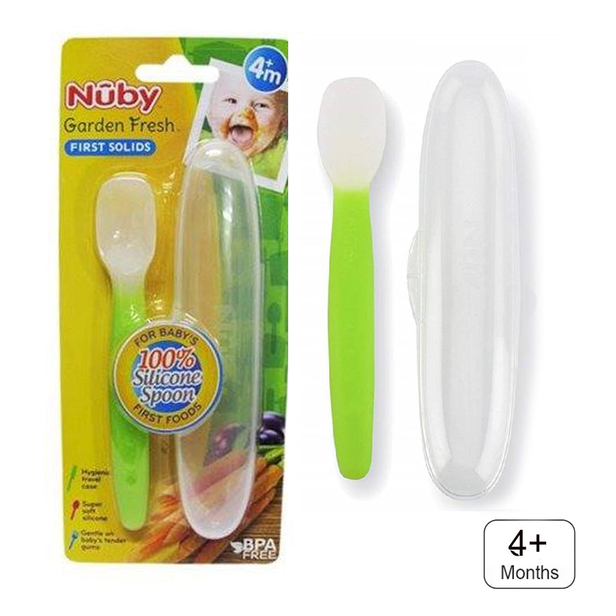 Nuby-Silicone Spoon with Hygenic Case