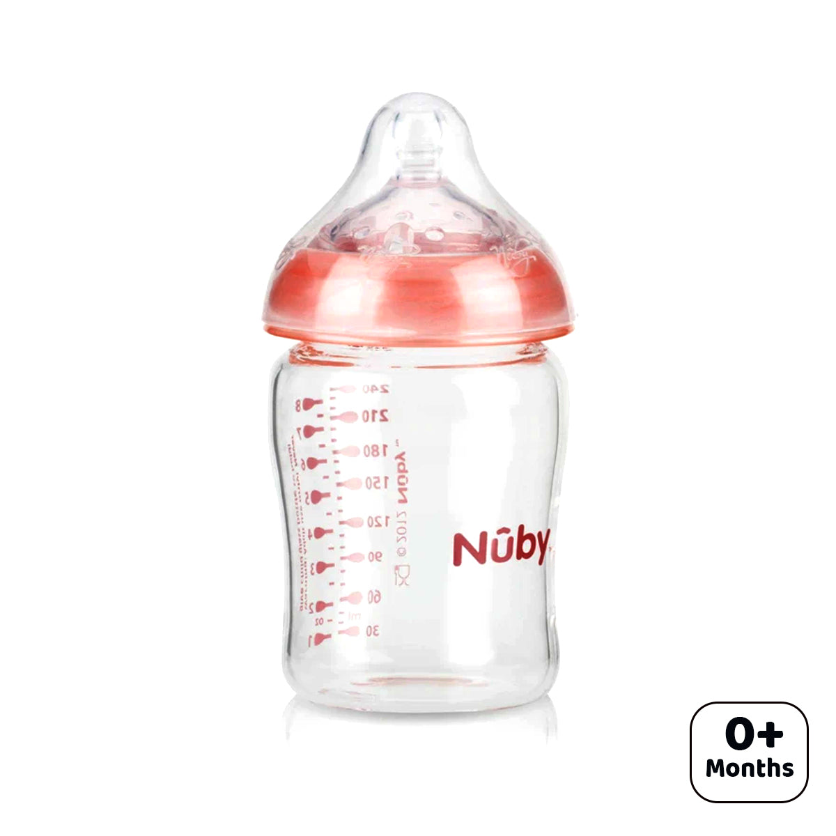 Nuby- Softflex Glass Nurser 0M+(240ml)
