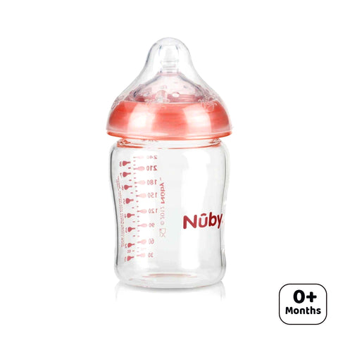 Nuby- Softflex Glass Nurser 0M+(240ml)