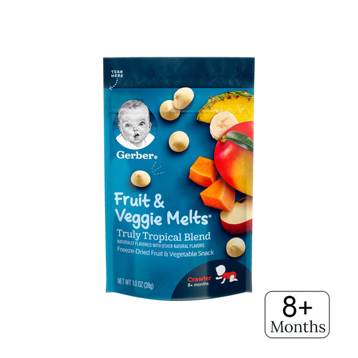 Gerber Fruit & Veggie Melts - Truly Tropical Blend (28g)