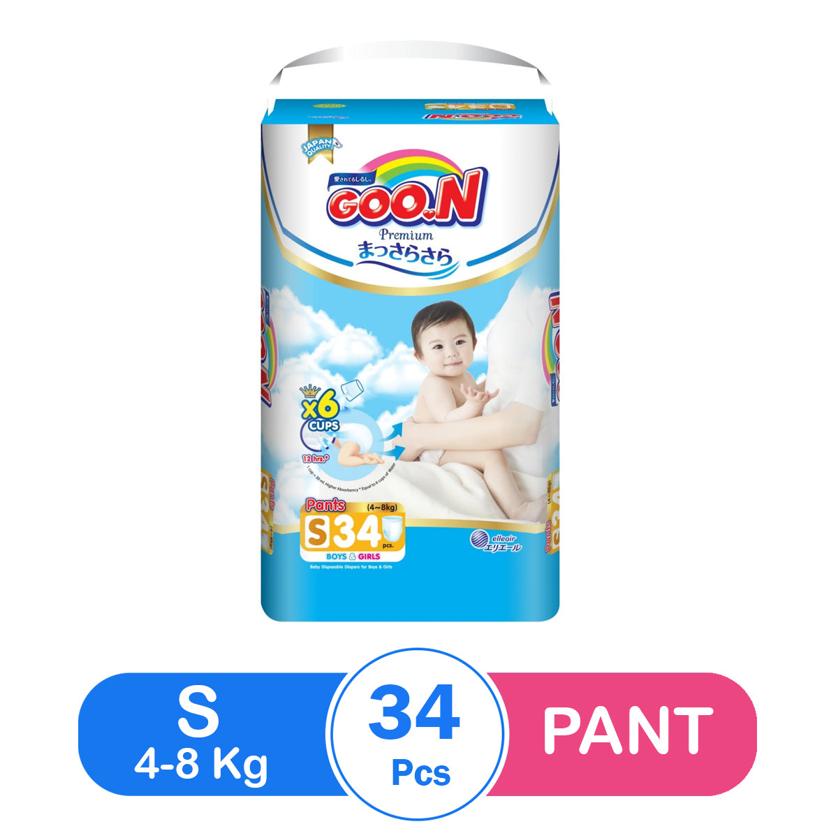 GOO.N Thai Diaper Pants S(34 pcs)