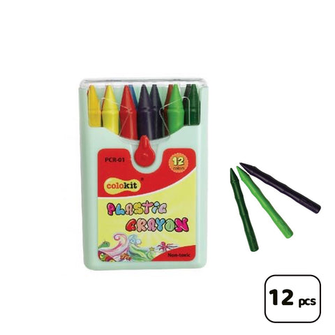 Colokit Plastic Crayon (12 Colours)