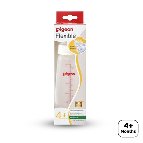 Pigeon - Flexible Nursing Bottle (Slim Neck 4M+) 240ml