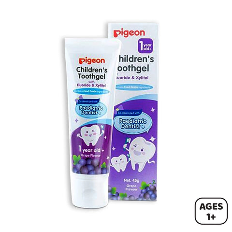 Pigeon- Children's Toothgel With Fluoride & Xylitol Grape Flavour (45g)
