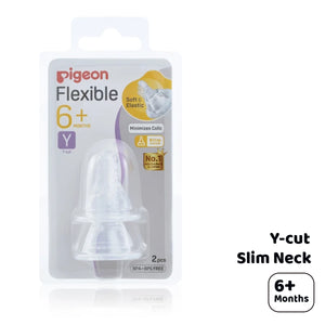 Pigeon - B942 Flexible Slim Neck Nipple Y-cut (6M+) 2pcs
