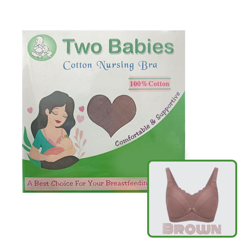 Two Babies - Nursing Bra (Brown)