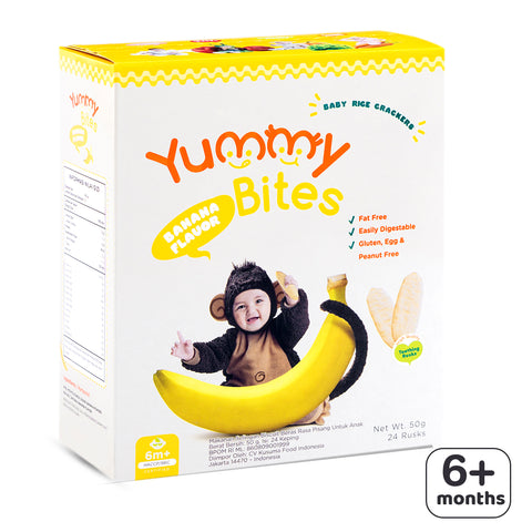 Yummy Bites Rice Crackers (Banana) 50g